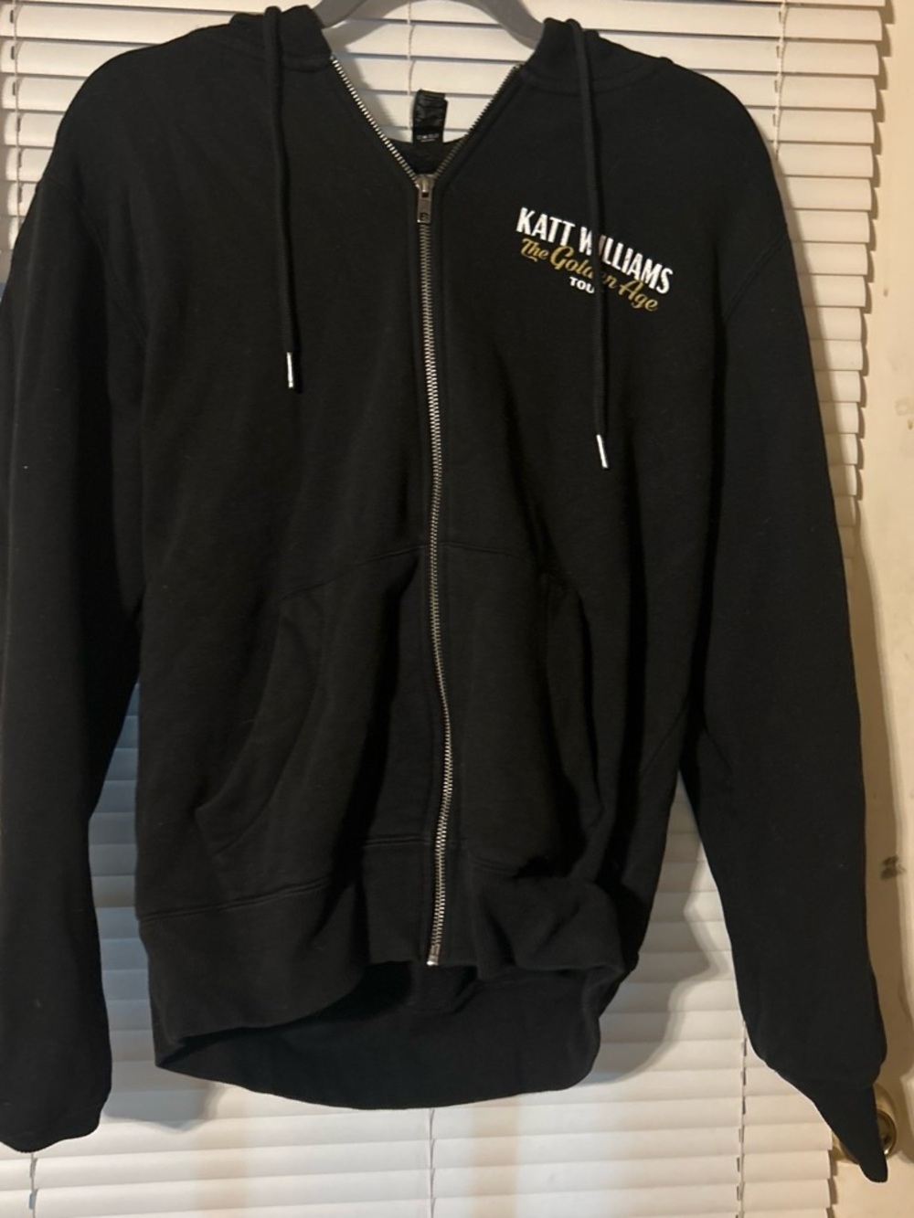 Katt Williams Tour Zip-Up Hoodie - Black with White & Gold Logo